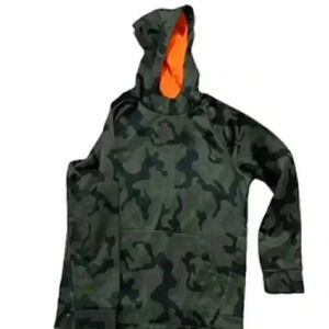 Tek Gear Camo‎ Hoodie With Orange Hood Boys Sz 8(S) EUC